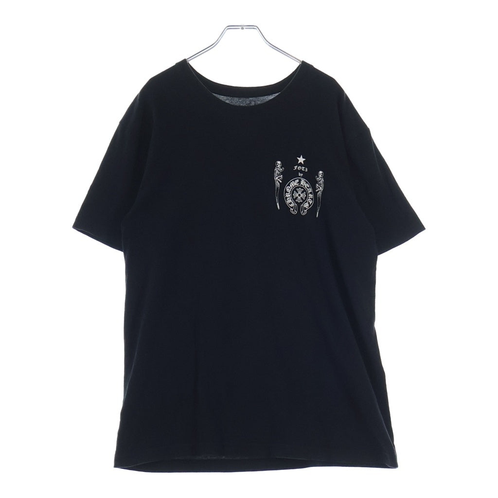 CHROME HEARTS(クロムハーツ) FOTI S/S TEE フォティ ナスカルバックプリント 胸ロゴ クルーネック半袖Tシャツ ブラック