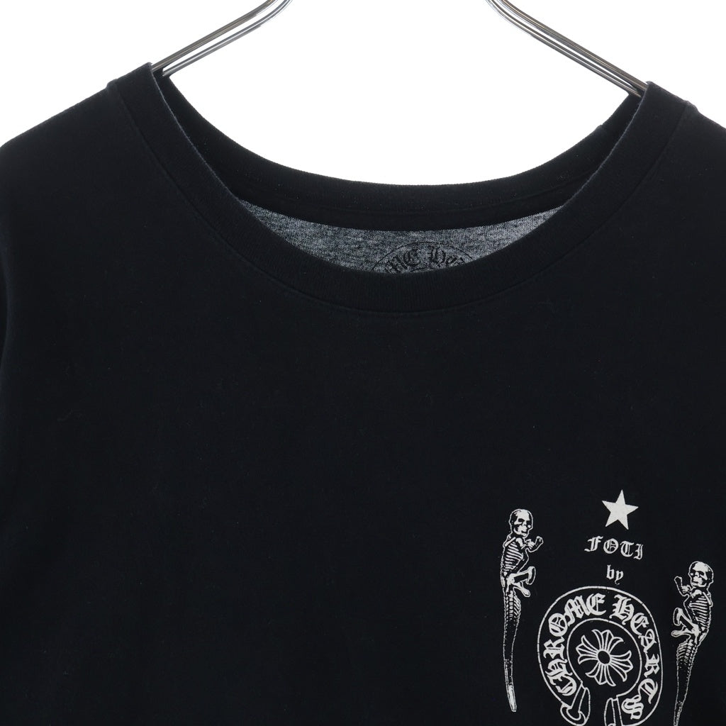 CHROME HEARTS(クロムハーツ) FOTI S/S TEE フォティ ナスカルバックプリント 胸ロゴ クルーネック半袖Tシャツ ブラック