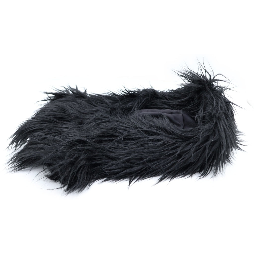 FILTH(フィルス) HAIRY FUR SCARF CAP フェイクファーキャップ ブラック FL-FW24-AC01-BLK