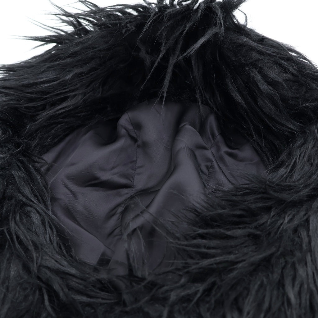 FILTH(フィルス) HAIRY FUR SCARF CAP フェイクファーキャップ ブラック FL-FW24-AC01-BLK