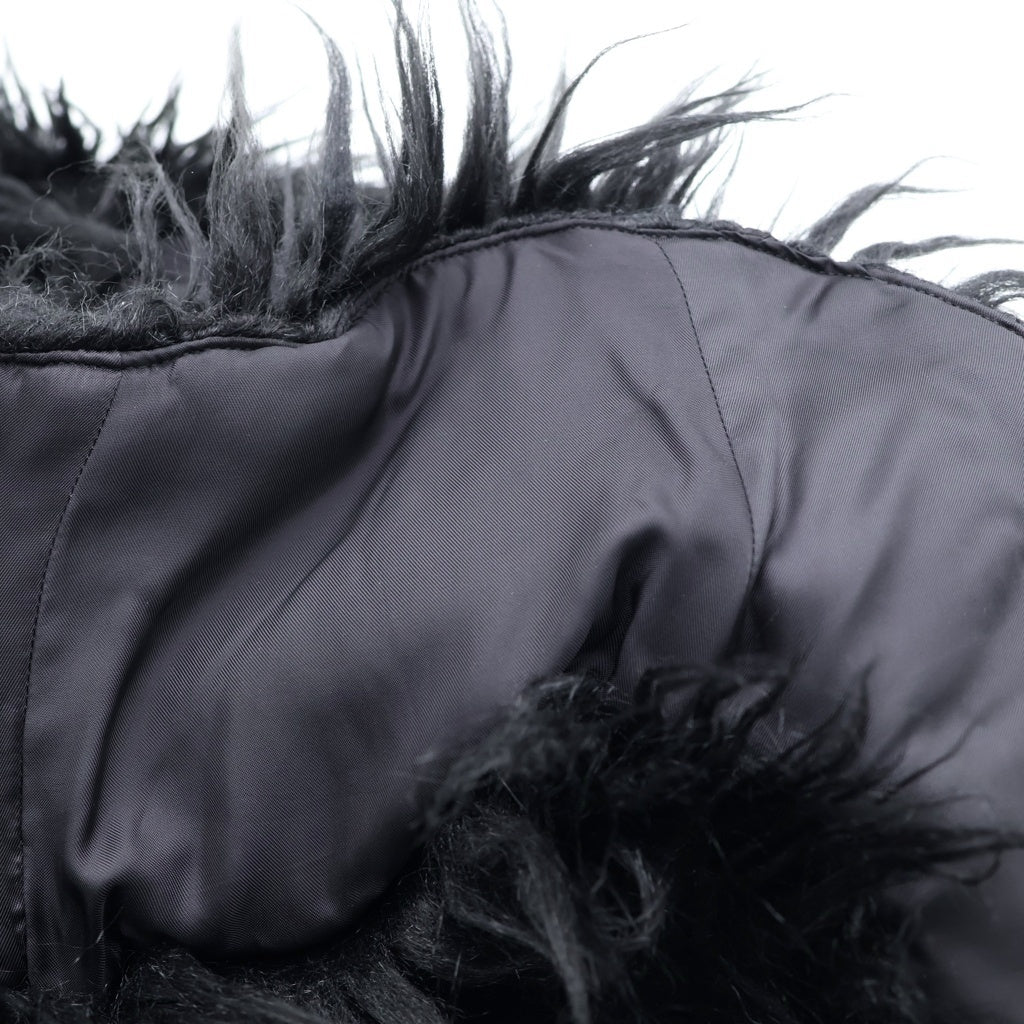 FILTH(フィルス) HAIRY FUR SCARF CAP フェイクファーキャップ ブラック FL-FW24-AC01-BLK