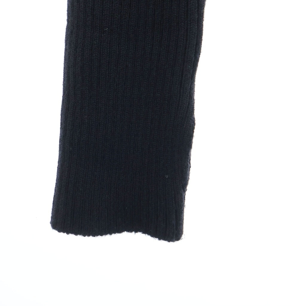 JOHN LAWRENCE SULLIVAN(ジョンローレンスサリバン) SHOULDER PAD KNIT SWEATER ジップ切り替えクルーネック長袖ニットセーター ブラック 4B001-0121-38