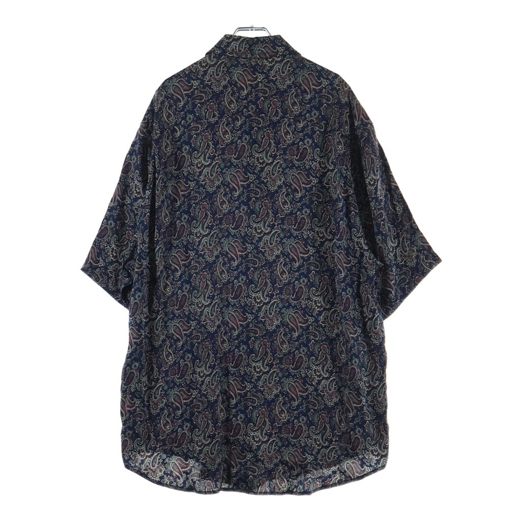 BALENCIAGA(バレンシアガ) 22SS S/S Minimal Shirt ミニマルシャツ オーバーサイズ ショートスリーブ 半袖 総柄 ネイビー 681813 TML73