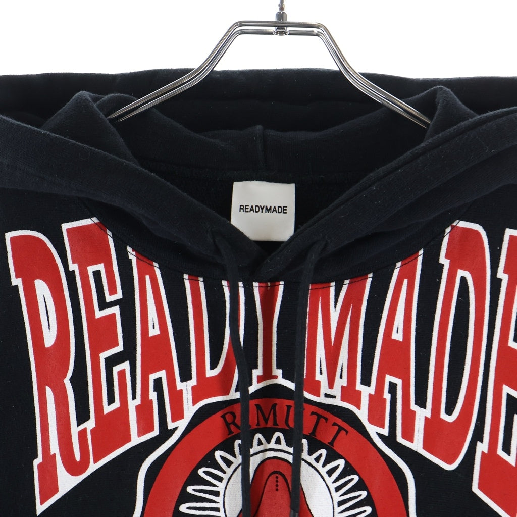 READY MADE(レディメイド) R MUTT HOODIE アールマット プルオーバースウェットパーカー フーディー ブラック RE-CO-BK-00-00-195