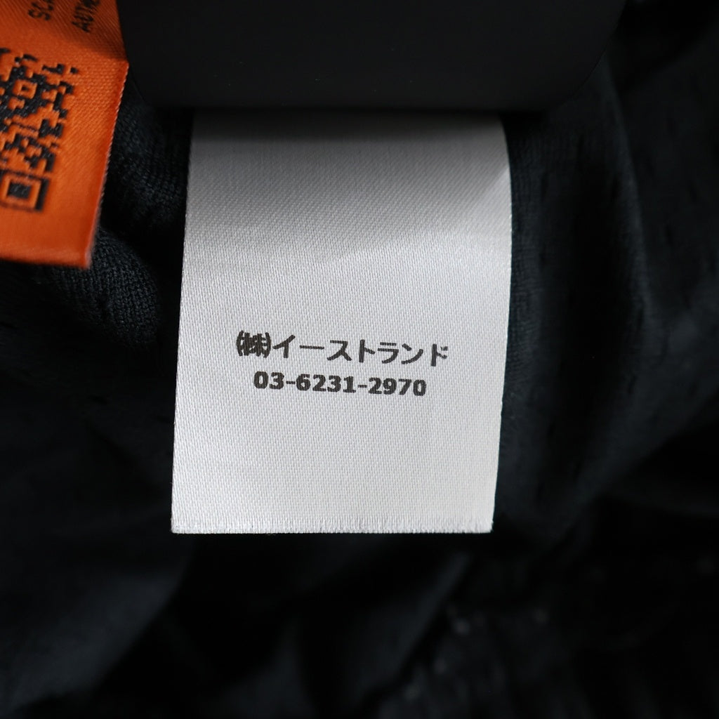 HERON PRESTON(ヘロンプレストン) 23SS BASKETBALL SHORTS バスケットボールロゴプリントショーツ メッシュショートパンツ バックロゴ刺繍 ブラック HMVH003S23JER001