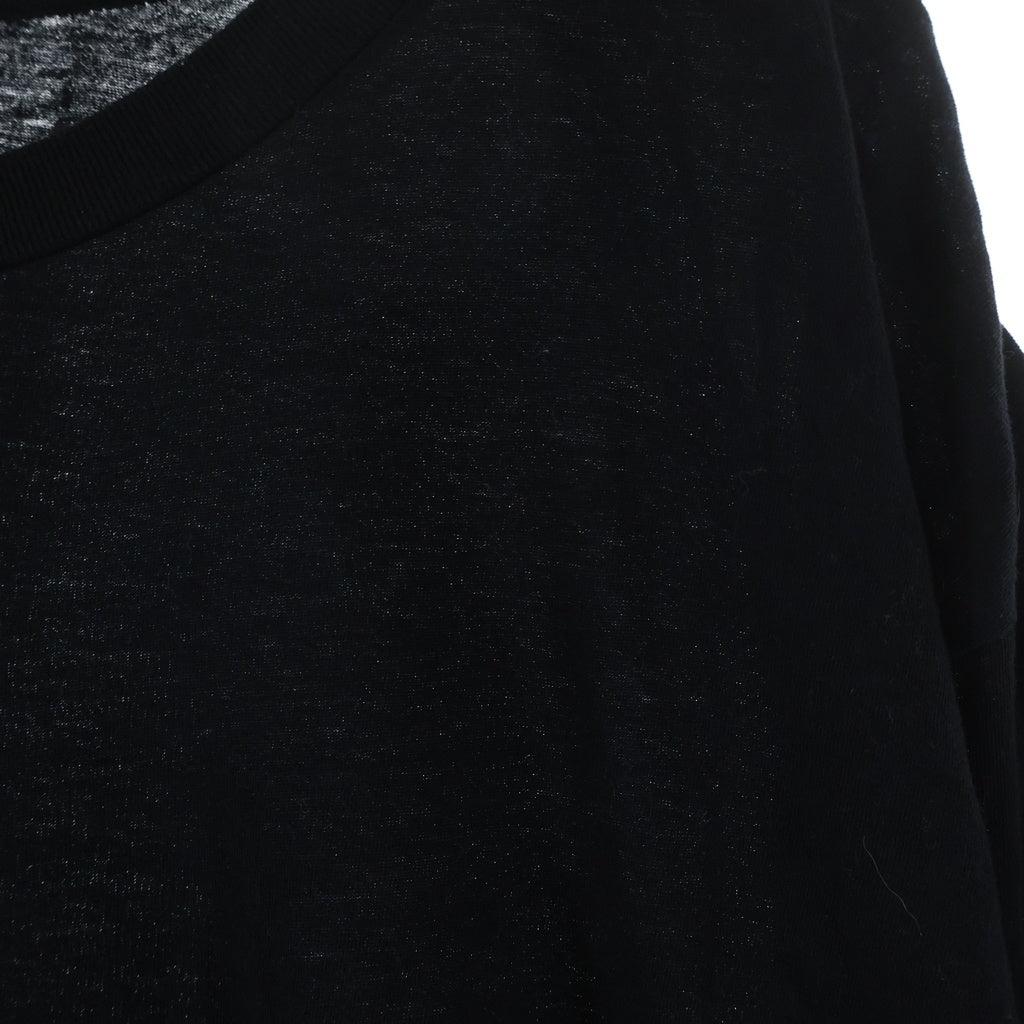 SAINT LAURENT PARIS(サンローランパリ) 19SS フロントロゴプリント クルーネック半袖Tシャツカットソー ブラック 480406