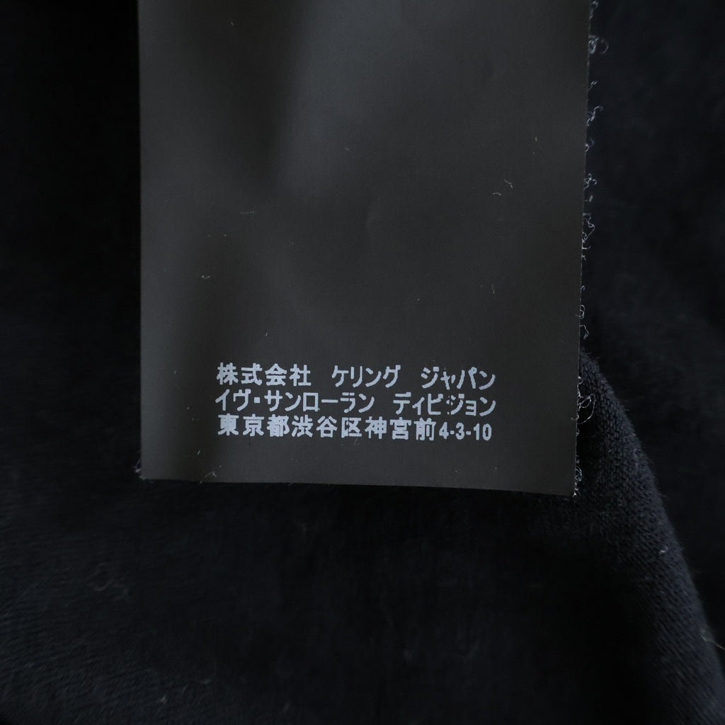 SAINT LAURENT PARIS(サンローランパリ) 19SS フロントロゴプリント クルーネック半袖Tシャツカットソー ブラック 480406