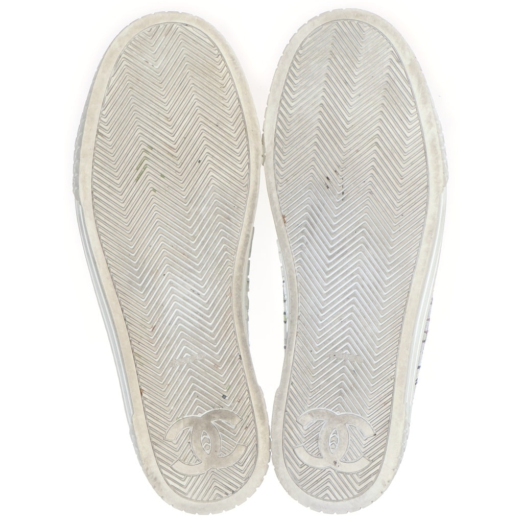 CHANEL(シャネル) ツイード ココマーク ハイカットスニーカー シルバー レディース IG32473
