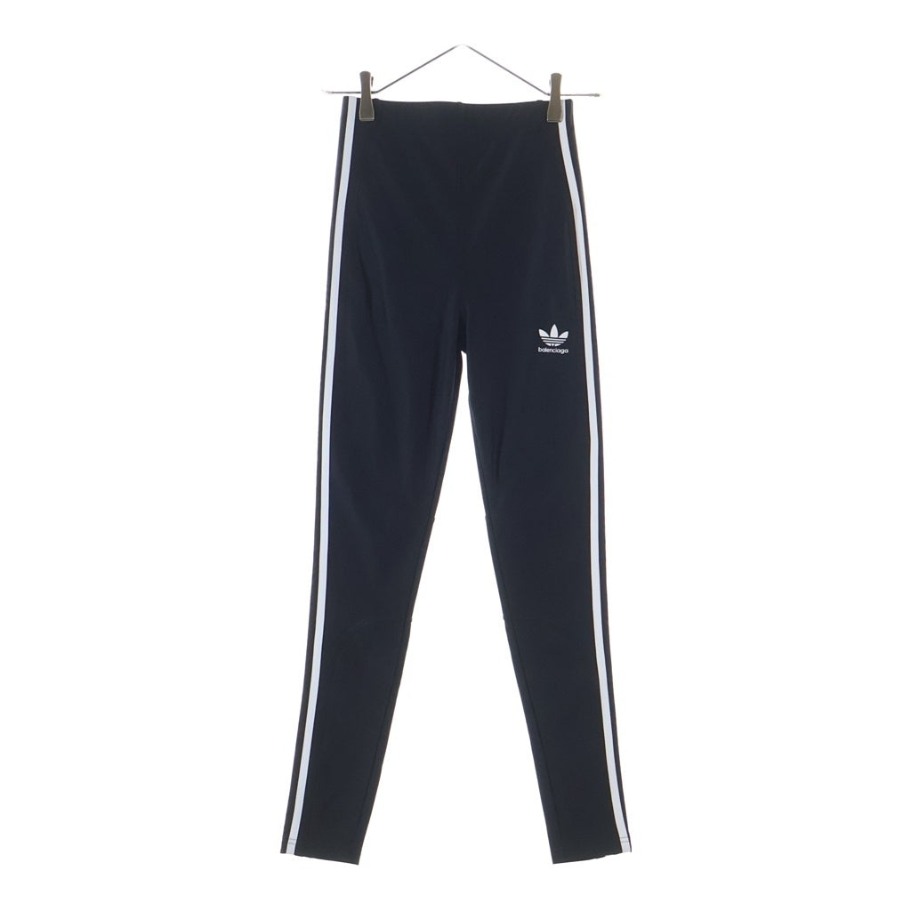 BALENCIAGA(バレンシアガ) 22SS ×ADIDAS STRETCH LEGGINGS 731612 アディダス ストレッチ ナイロン レギンス トラックパンツ ブラック レディース