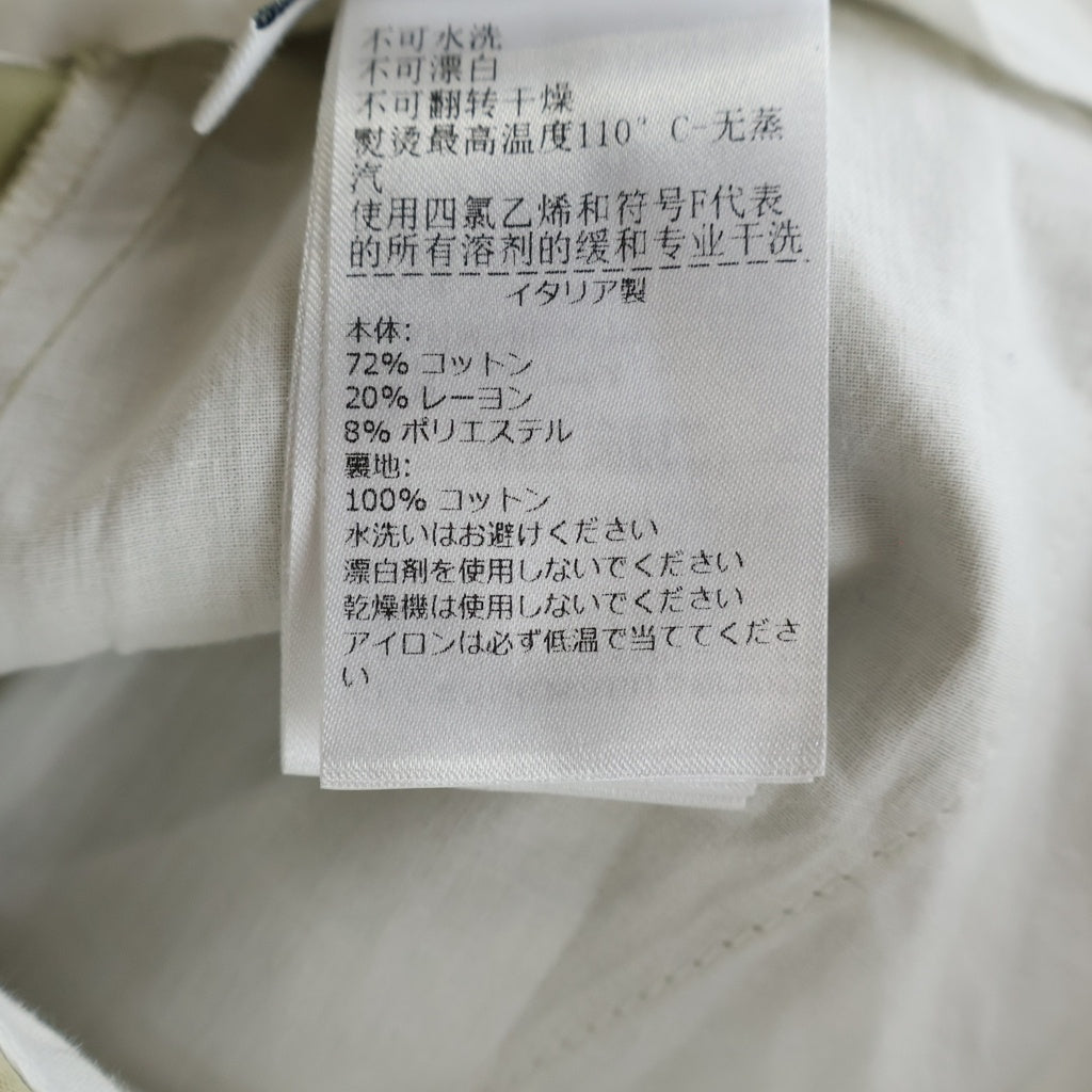 BOTTEGA VENETA(ボッテガヴェネタ) 22SS コットン混 タックスワイドスラックスパンツ ベージュ