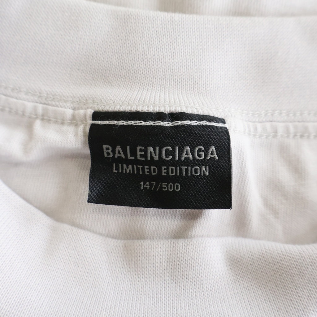 BALENCIAGA(バレンシアガ) 24AW ×BFRND Series Music Inside Out T-Shirt 787358 TQVG8 インサイドアウト ミュージックプリント クルーネック半袖Tシャツカットソー ホワイト