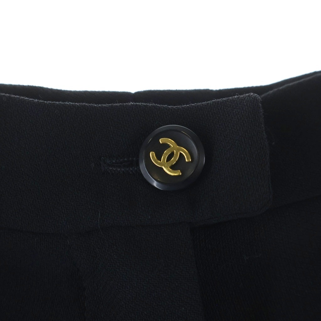 CHANEL(シャネル) 95年製 ココマーク 金ボタン シルク フレア スラックス レディース