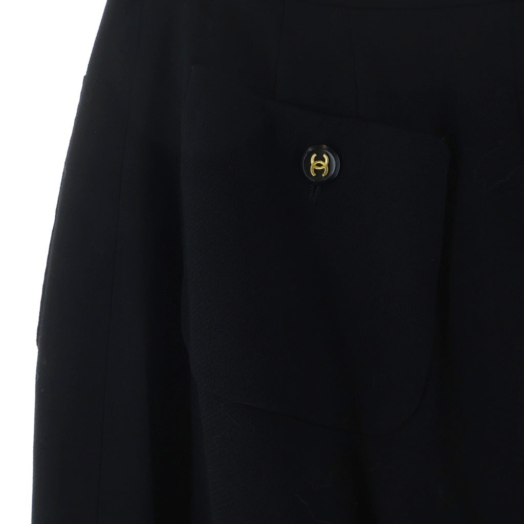 CHANEL(シャネル) 95年製 ココマーク 金ボタン シルク フレア スラックス レディース