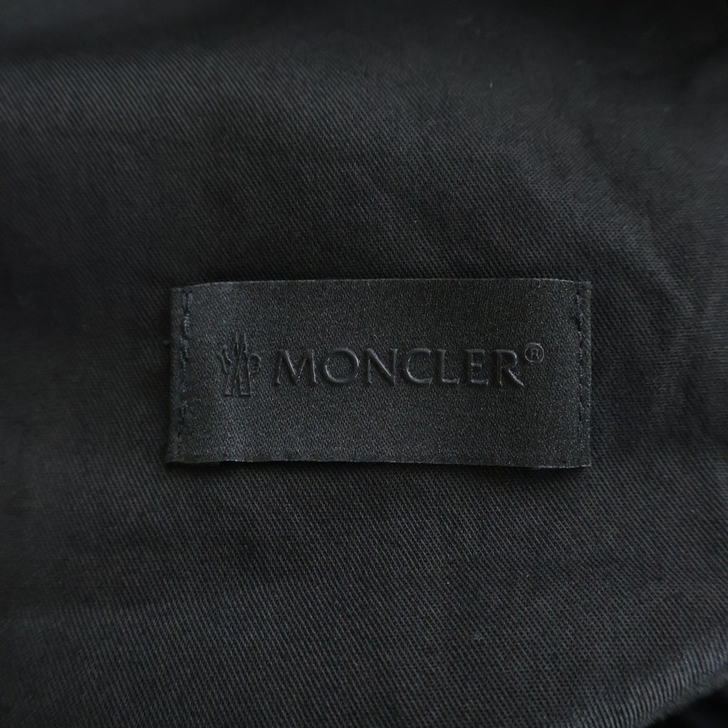 MONCLER(モンクレール) PANTALONE SPORTIVO J20912A00007 パンタローネ スポルティーボ フロントロゴプレート イージーパンツ ブラック