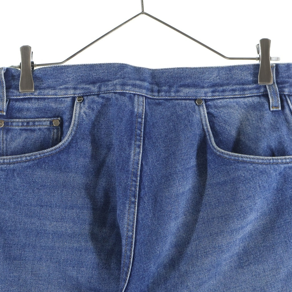 BURBERRY(バーバリー) Logo Patch Straight Denim Pants 8025376 ロゴパッチ ストレートデニムパンツ ジーンズ インディゴ