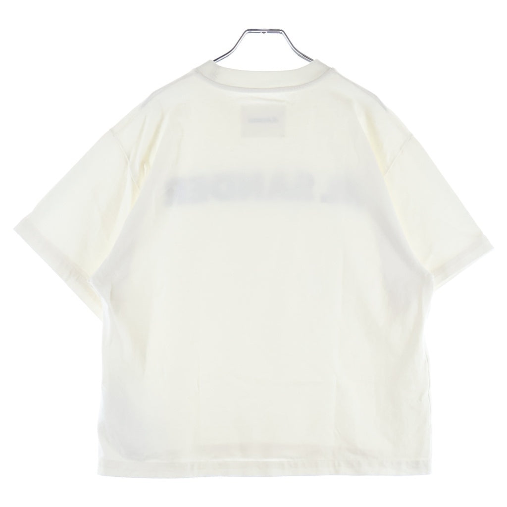 JIL SANDER(ジルサンダー) 24SS LOGO PRINT T-SHIRT J02GC0001 フロントロゴプリント クルーネック半袖Tシャツカットソー ホワイト