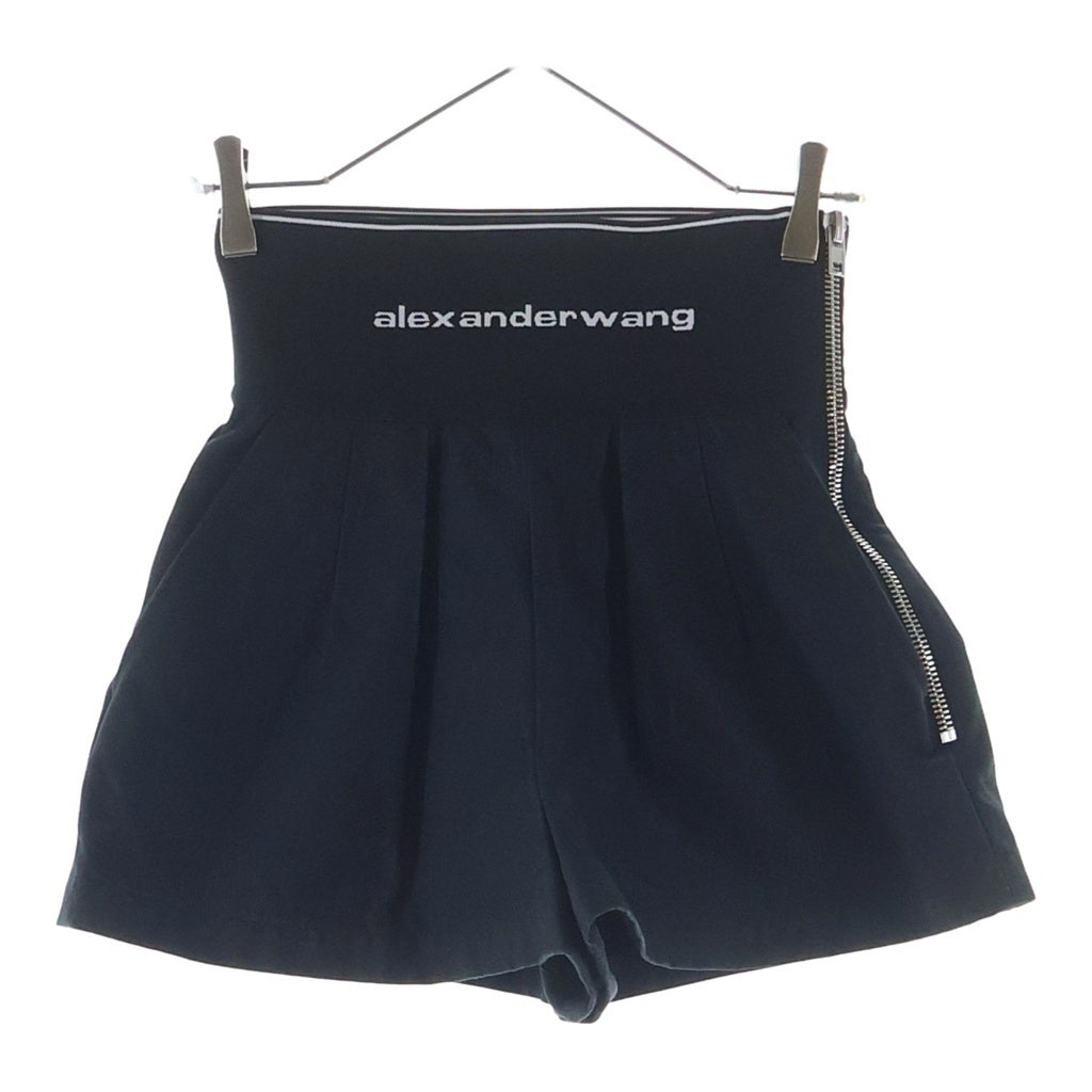 ALEXANDER WANG(アレキサンダーワン) Safari Shorts ウエストロゴ ショーツ ハーフパンツ ブラック レディース 1WC1224450