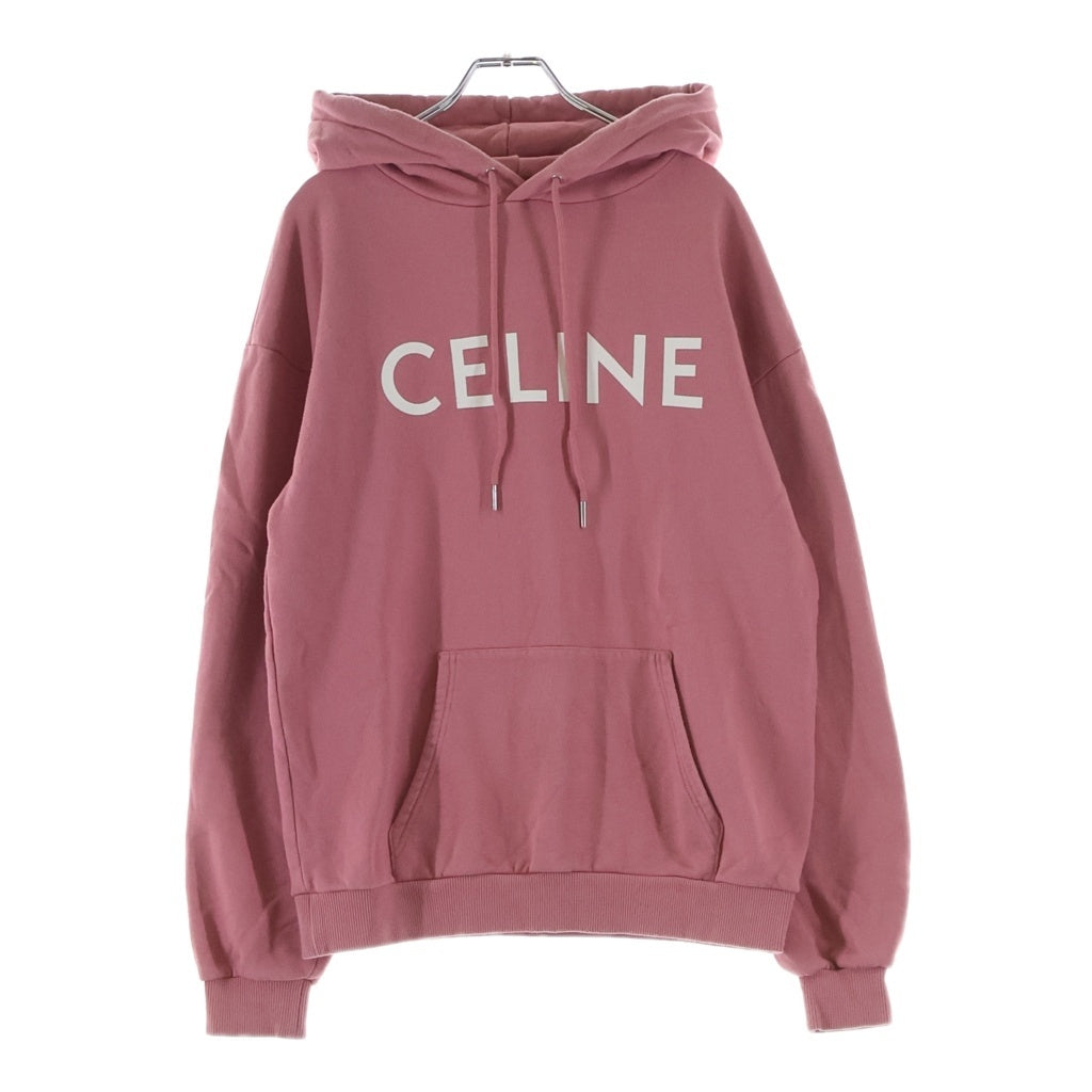CELINE(セリーヌ) 22SS LOGO PRINT HOODIE 2Y369670Q フロントロゴプリント プルオーバーパーカー フーディ ピンク