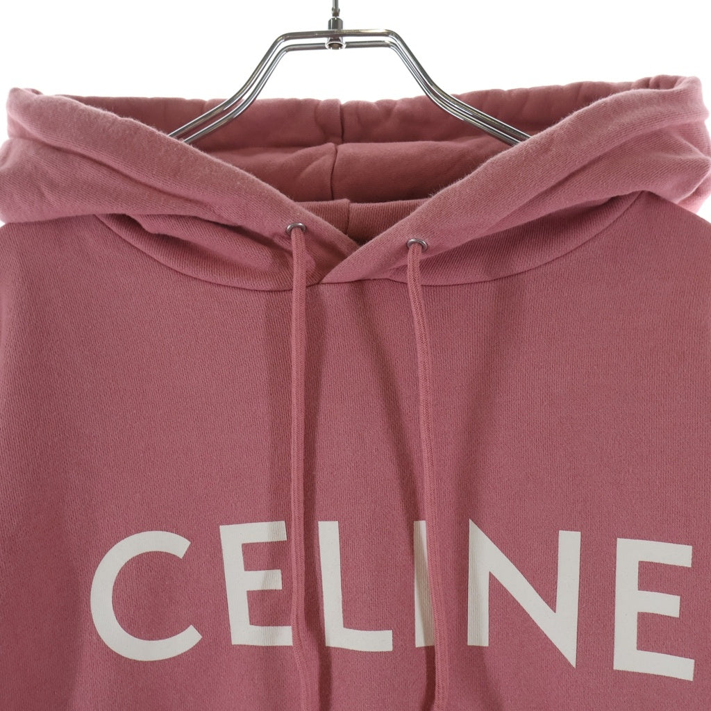 CELINE(セリーヌ) 22SS LOGO PRINT HOODIE 2Y369670Q フロントロゴプリント プルオーバーパーカー フーディ ピンク