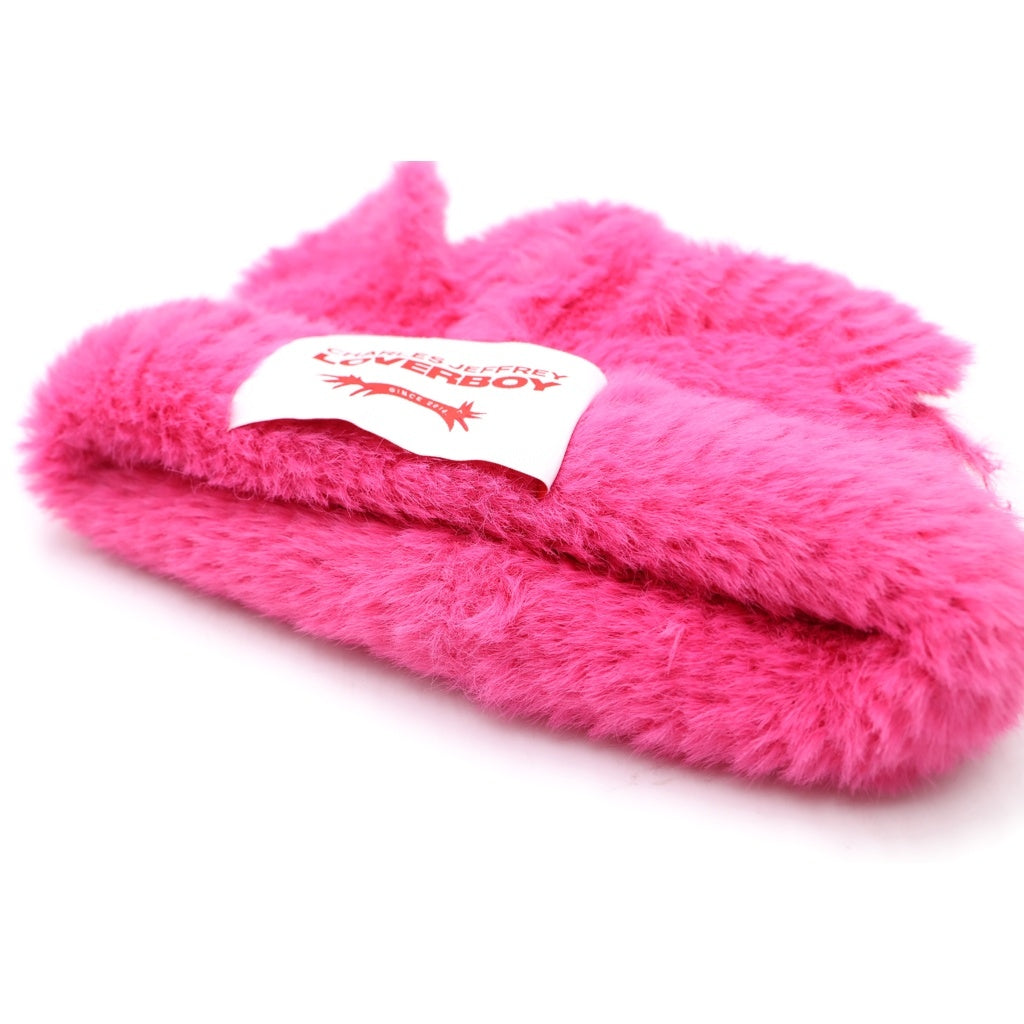 CHARLES JEFFREY LOVERBOY(チャールズジェフリーラバーボーイ) 24AW FLUFFY CHNKY EARS BEANIE ファーニットキャップ ビーニー 帽子 ピンク レディース