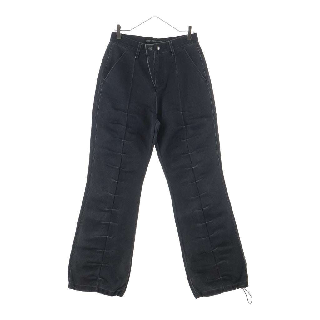 ADSB ANDERSSON BELL(アンダースンベル) 24AW ウォッシュド加工 ドローコード付き ナイロンフレアパンツ グレー