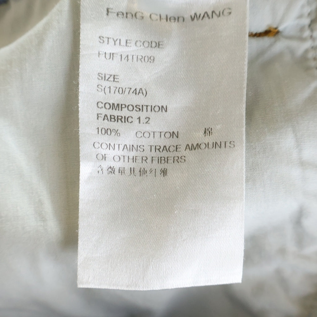 Feng Chen Wang(フェン チェン ワン) Pleated Denim Pants プリーテッド 2トーン フレアデニムパンツ ジーンズ インディゴ