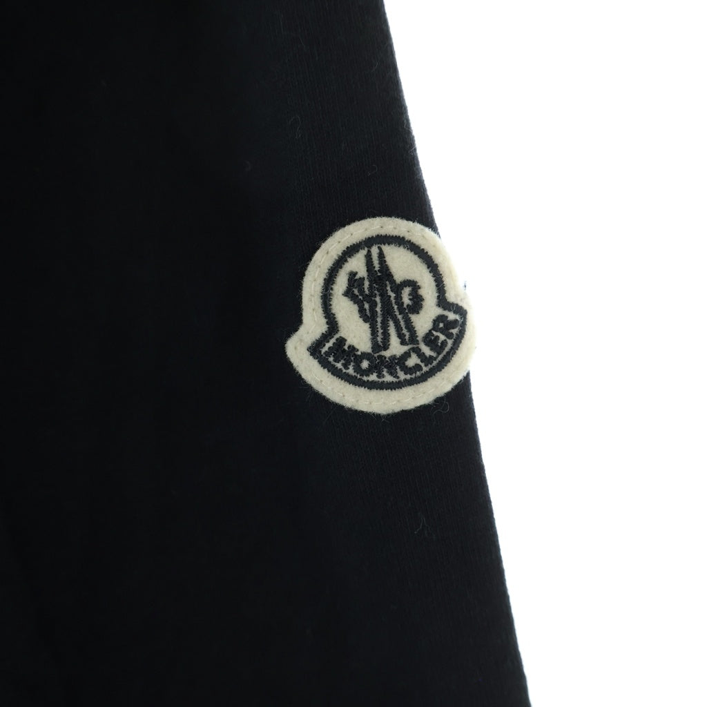 MONCLER(モンクレール) ×FRAGMENT DESIGN Rubber Logo Tee フラグメントデザイン ラバーロゴプリント半袖Tシャツ ブラック I209U8C00002