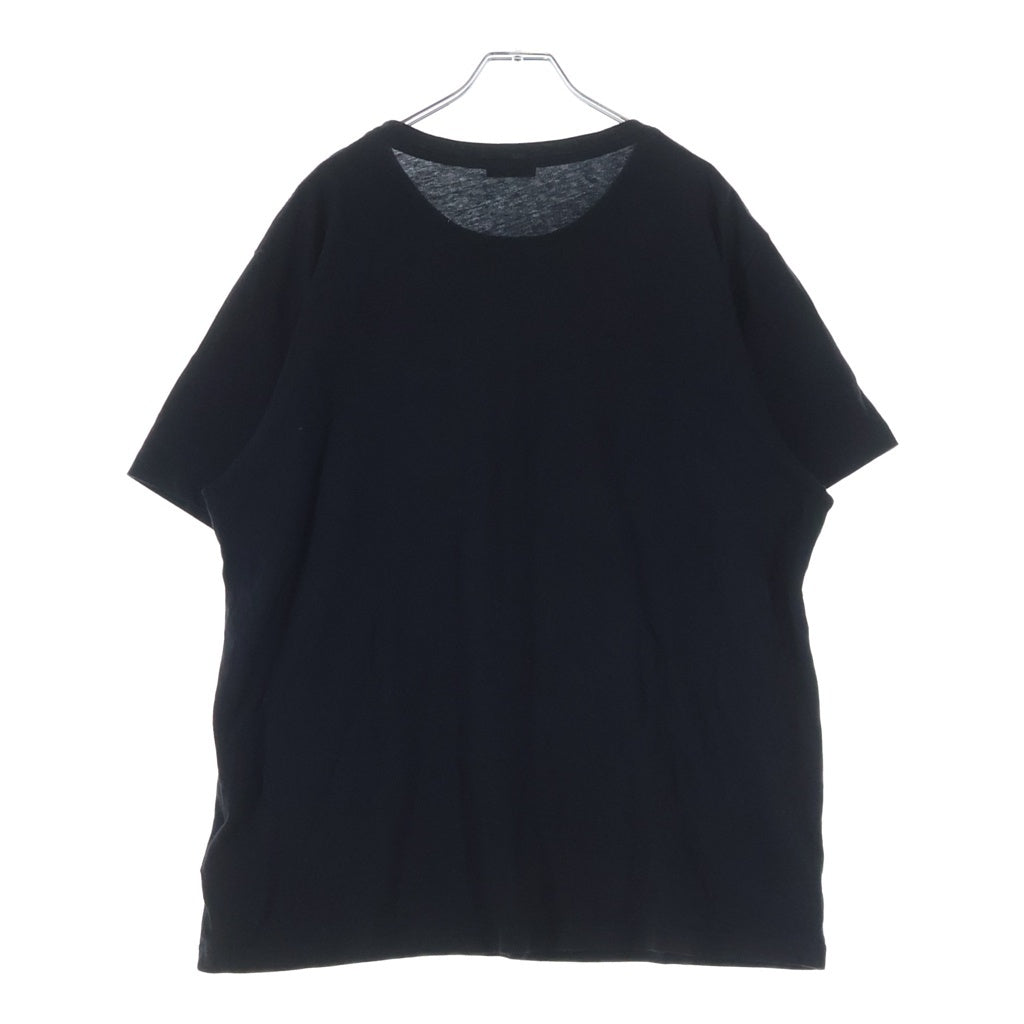 MONCLER(モンクレール) × FRAGMENT DESIGN フロントラバーロゴプリントクルーネック半袖Tシャツカットソー ブラック E109U8000550