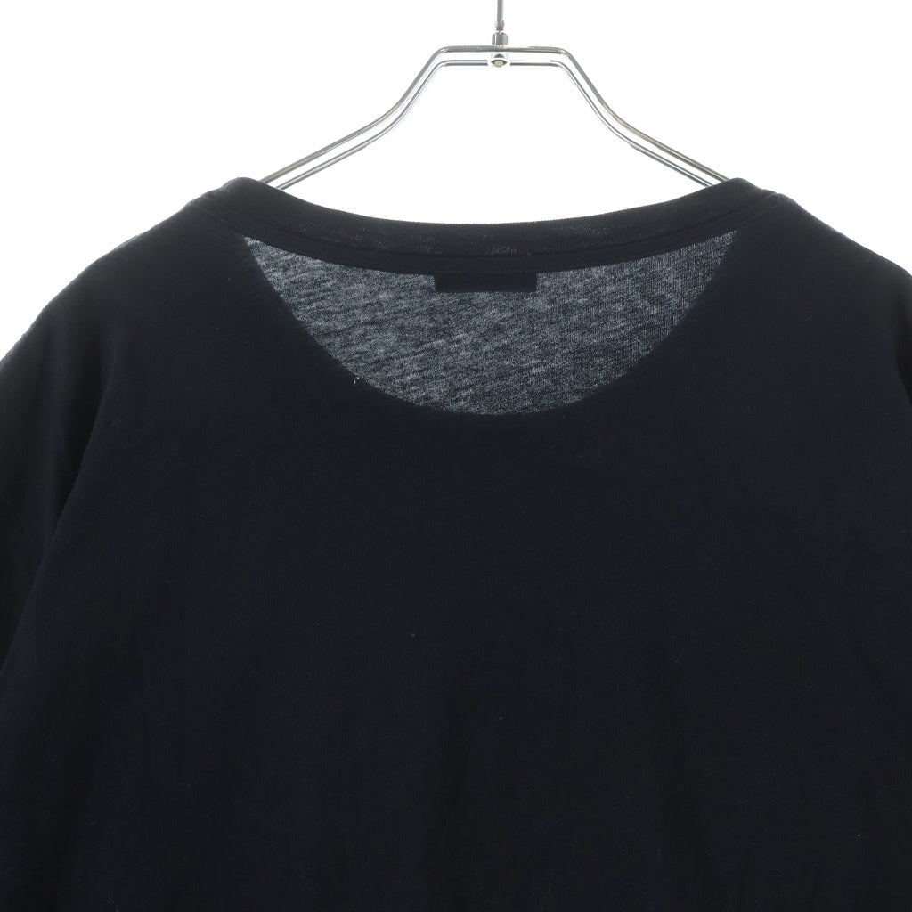 MONCLER(モンクレール) × FRAGMENT DESIGN フロントラバーロゴプリントクルーネック半袖Tシャツカットソー ブラック E109U8000550
