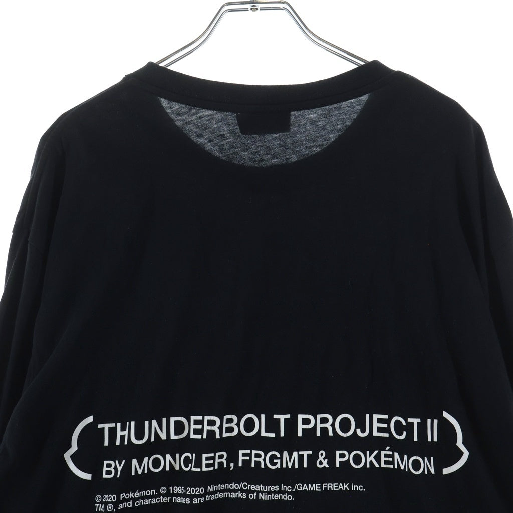 MONCLER(モンクレール) ×FRAGMENT THUNDERBOLT PROJECT フラグメント サンダーボルトプロジェクト クルーネック ロングスリーブ長袖Tシャツ ブラック F209U8D70110 8392B