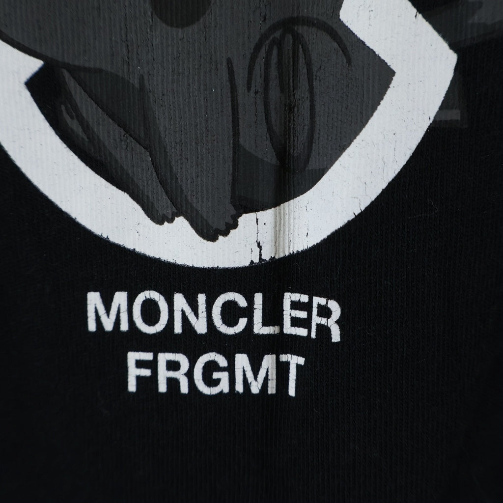 MONCLER(モンクレール) ×FRAGMENT THUNDERBOLT PROJECT フラグメント サンダーボルトプロジェクト クルーネック ロングスリーブ長袖Tシャツ ブラック F209U8D70110 8392B
