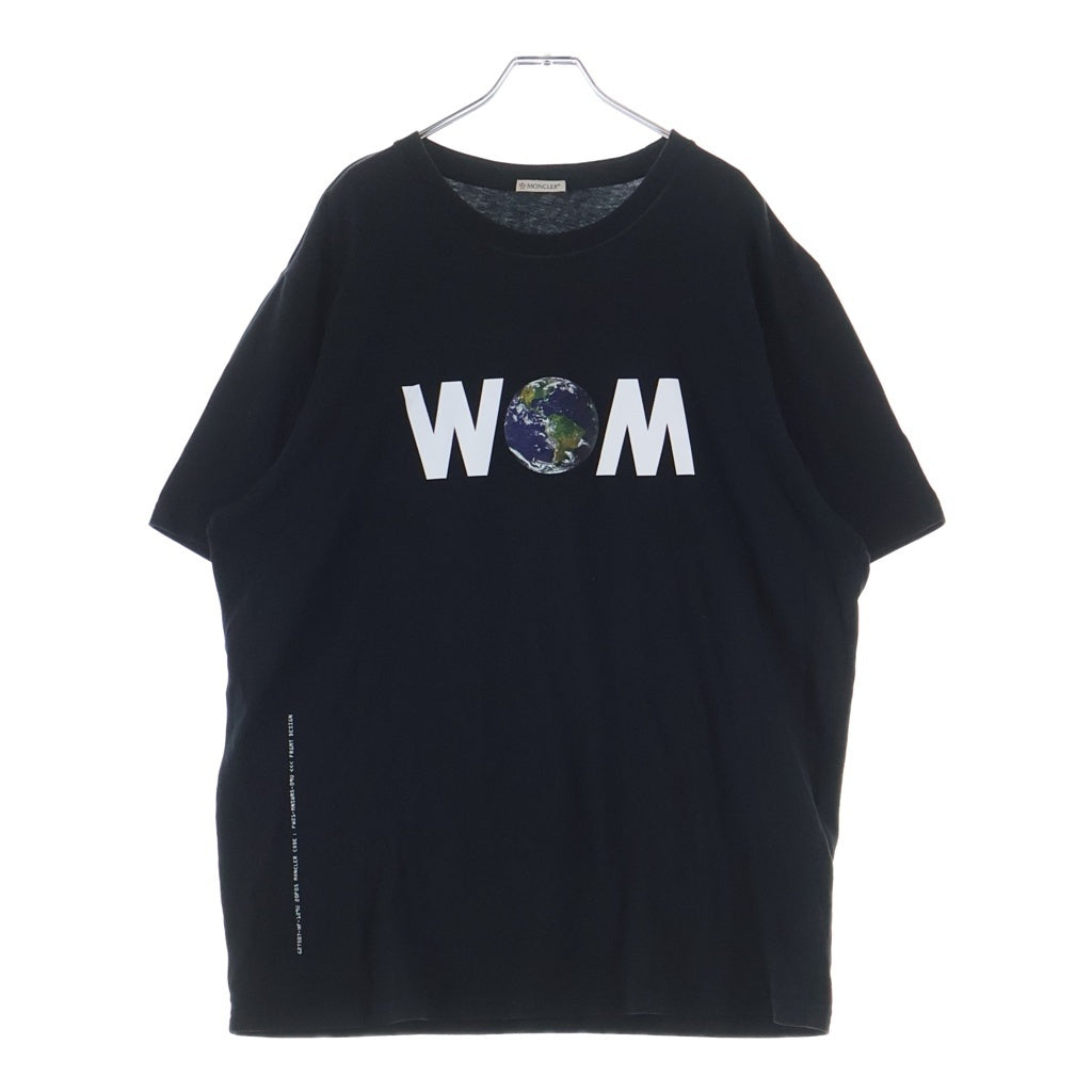 MONCLER(モンクレール) 21AW × フラグメント ヒロシ フジワラ マリア ロゴプリント クルーネック 半袖Tシャツ ブラック G209U8C00008