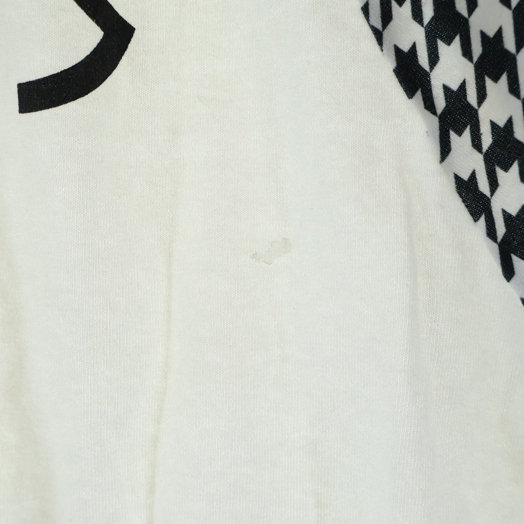 MONCLER(モンクレール) × FRAGMENT FRGMT フラグメント 千鳥柄切替 長袖 ロングスリーブ Tシャツ カットソー ホワイト