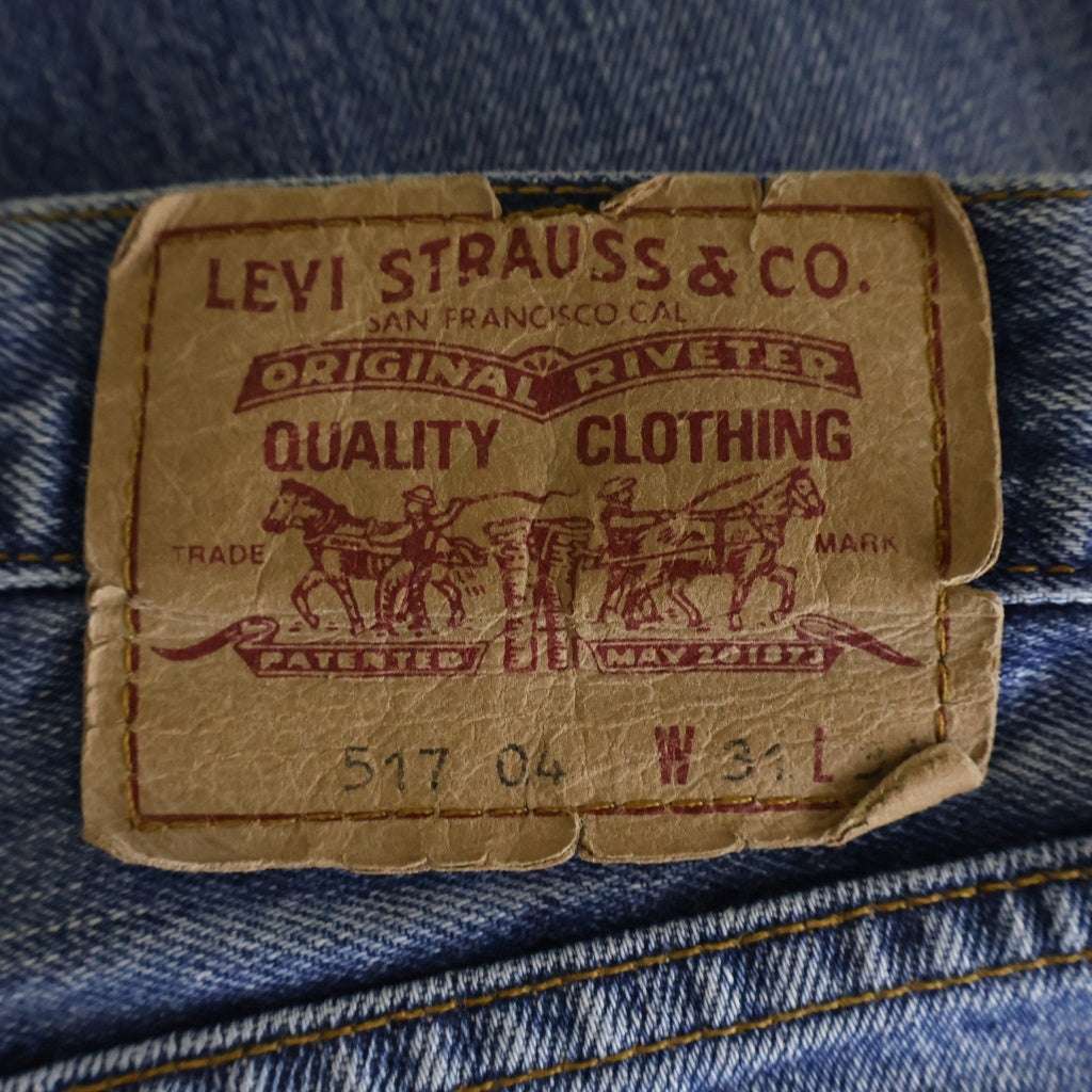 Levi's(リーバイス) 90s VINTAGE 517 04 ヴィンテージ スペイン製 スモールe ボタン裏292 ボタンフライ ストレートデニムパンツ ジーンズ インディゴ 517 0452