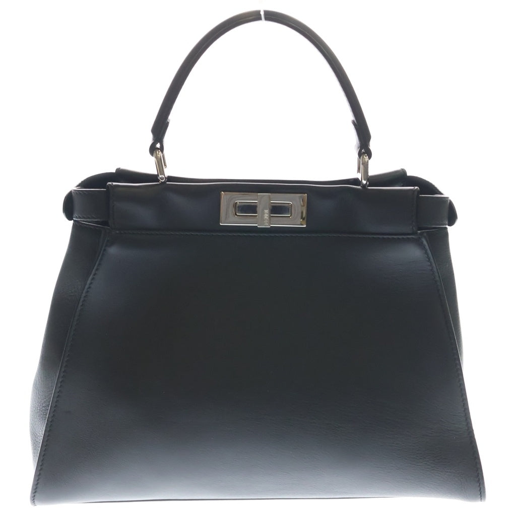 FENDI(フェンディ) ピーカブーレギュラー セレリア レザー ハンドバッグ 2WAY ショルダーバッグ ブラック 8BN290 レディース