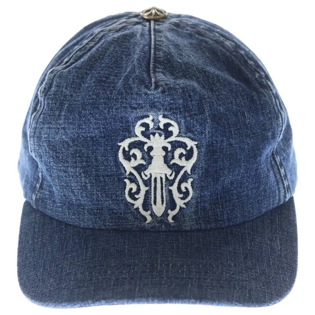 CHROME HEARTS(クロムハーツ) 24SS Vine Dagger Embroidery Denim Trucker Cap クロムハーツ ヴァインダガー 刺繍 デニム トラッカーキャップ 帽子 スクロール インディゴ