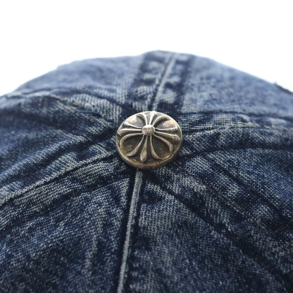 CHROME HEARTS(クロムハーツ) 24SS Vine Dagger Embroidery Denim Trucker Cap クロムハーツ ヴァインダガー 刺繍 デニム トラッカーキャップ 帽子 スクロール インディゴ