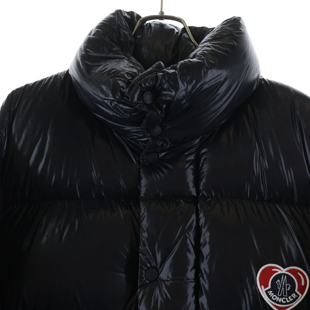 MONCLER(モンクレール) 23AW MISAM ミサム フロントロゴワッペン刺繍 ジップアップナイロンダウンジャケット ブラック I20911A00152