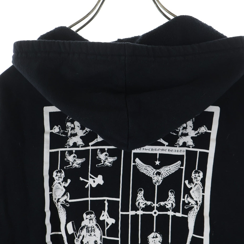 CHROME HEARTS(クロムハーツ) FOTI SWTSHRT HD ZIP フォティ ナスカルプリント 長袖ジップパーカー フーディ ブラック