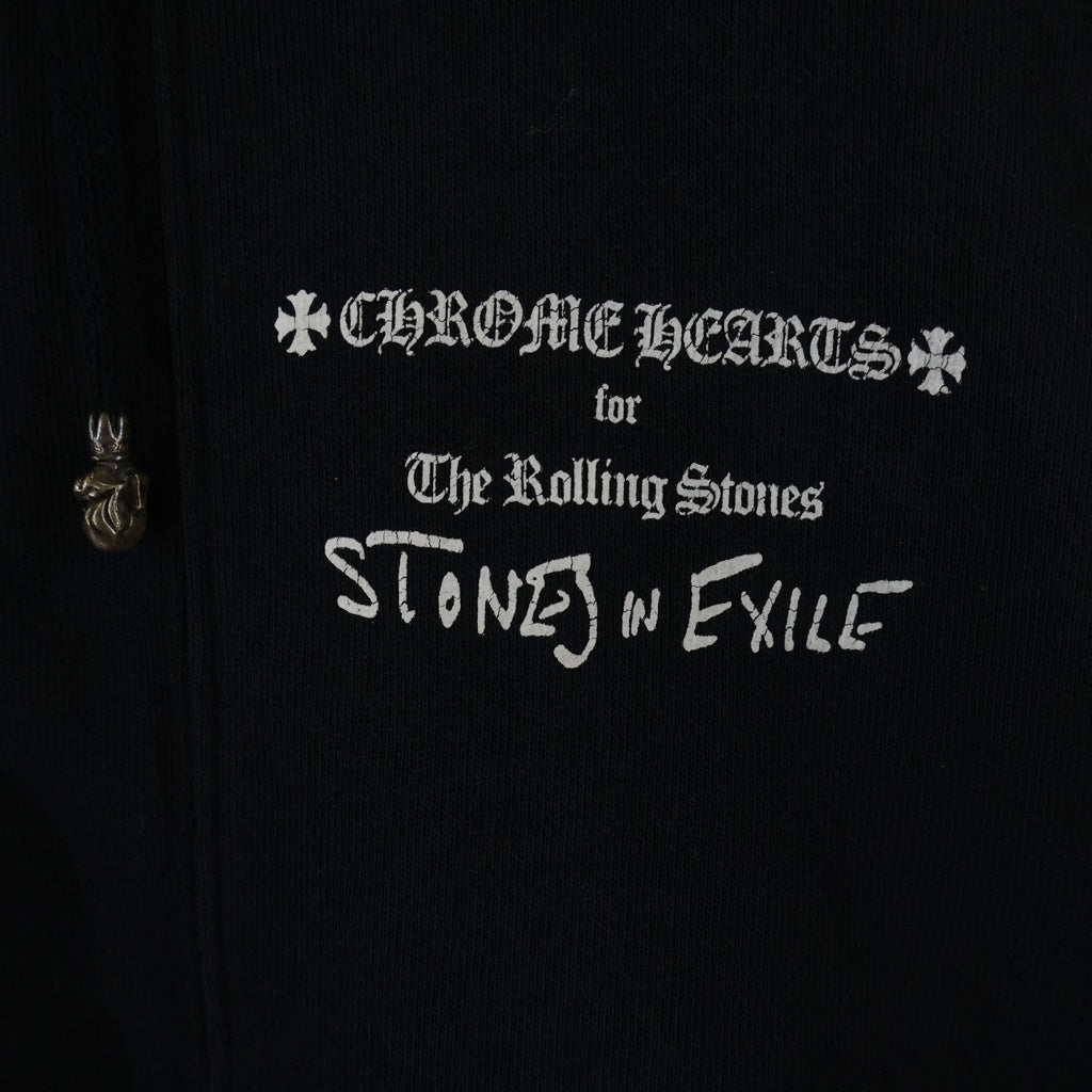 CHROME HEARTS(クロムハーツ) ×ROLLING STONES SWTSHRT HD ZIP ローリングストーンズ 長袖ジップパーカー フーディ ブラック