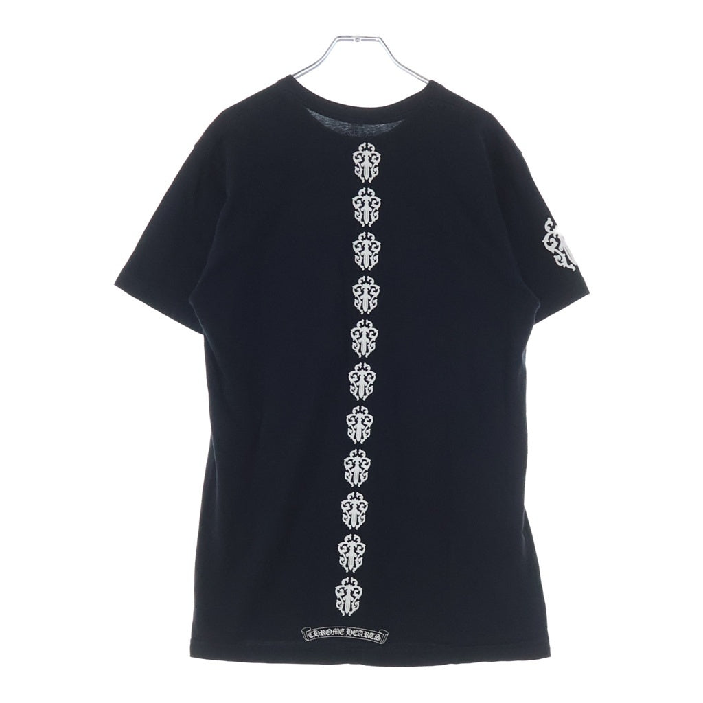 CHROME HEARTS(クロムハーツ) VINE DAGGER LOGO S/S TEE ヴァインダガーロゴプリント クルーネック半袖Tシャツカットソー ブラック
