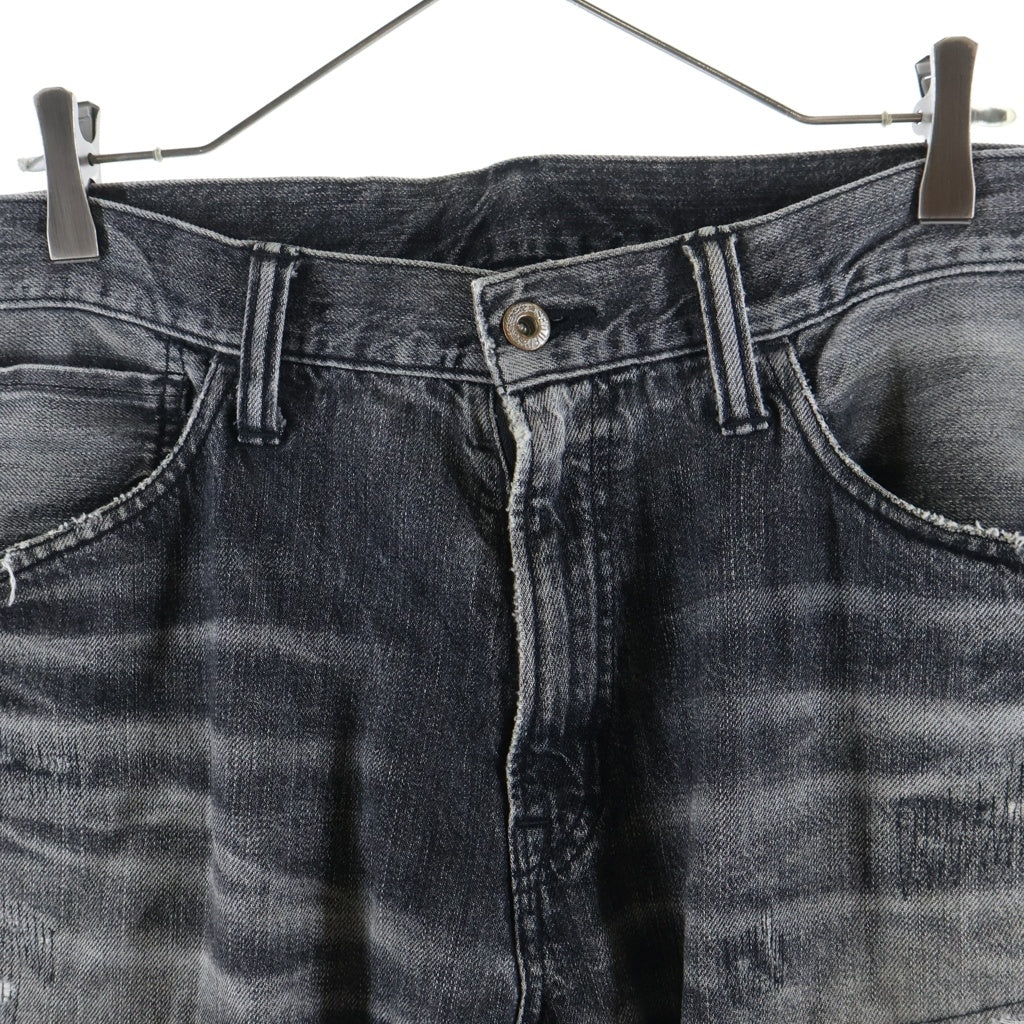 SEQUEL(シークエル) DAMEGE DENIM PANTS ダメージ加工 デニムパンツ インディゴ