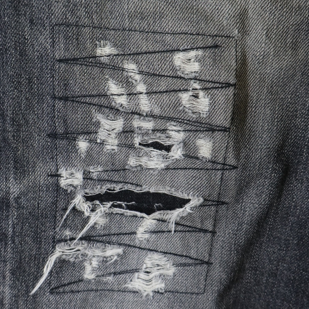 SEQUEL(シークエル) DAMEGE DENIM PANTS ダメージ加工 デニムパンツ インディゴ
