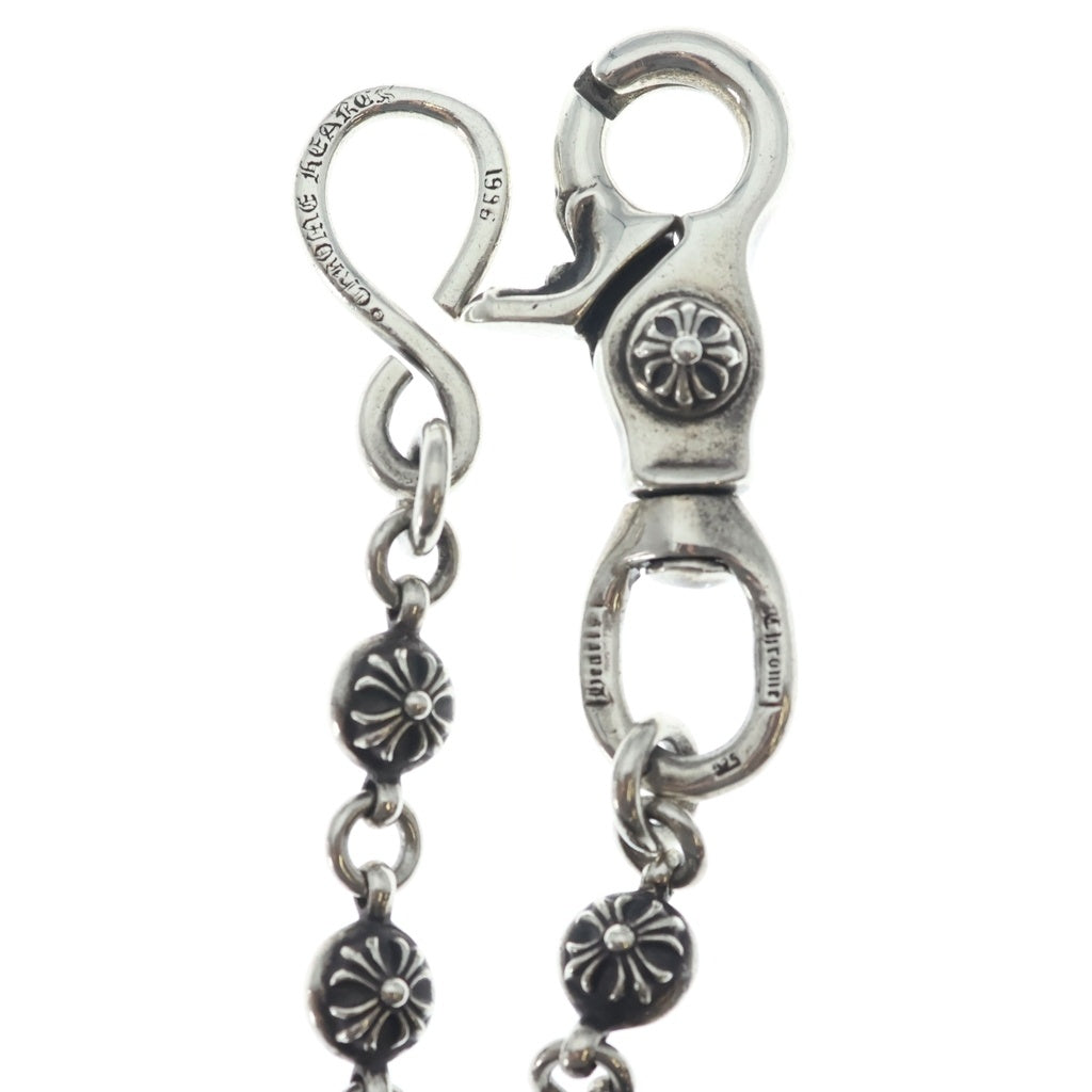 CHROME HEARTS(クロムハーツ) 2BALL LONG-S/1クリップロング#2クロスボール ウォレットチェーン シルバー BCA386