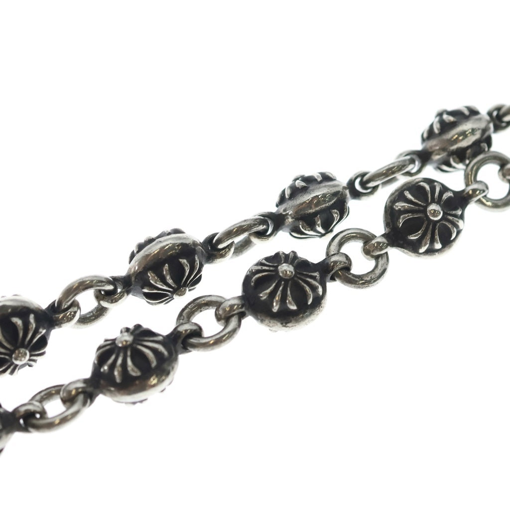 CHROME HEARTS(クロムハーツ) 2BALL LONG-S/1クリップロング#2クロスボール ウォレットチェーン シルバー BCA386