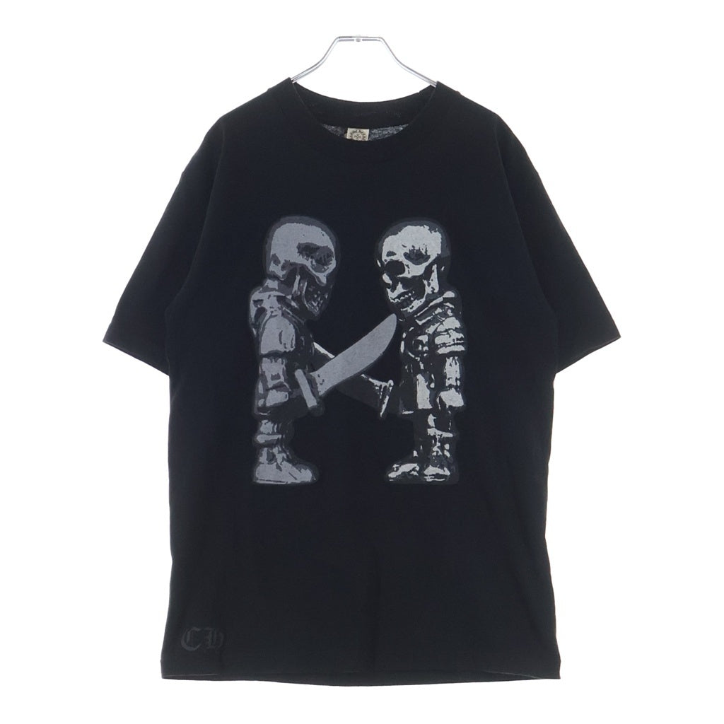 CHROME HEARTS(クロムハーツ) Foti Pepe Sword Skeleton クルーネック半袖Tシャツカットソー ブラック