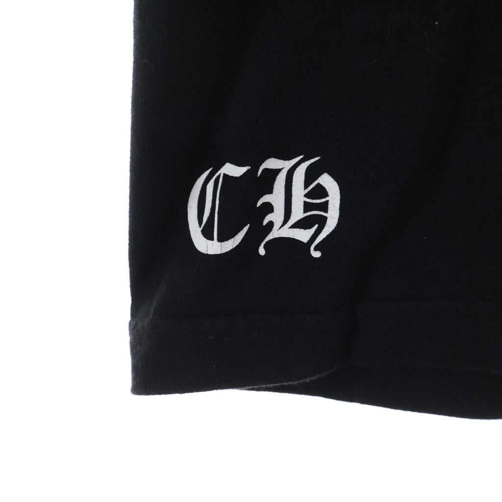 CHROME HEARTS(クロムハーツ) OLD CHプラス バックホースシュープリント クルーネック半袖Tシャツカットソー ブラック/グリーン