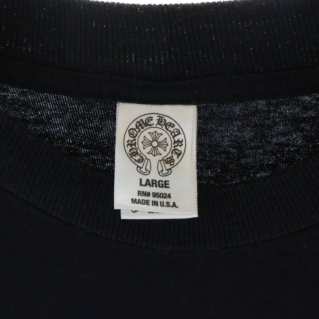 CHROME HEARTS(クロムハーツ) OLD CHプラス バックホースシュープリント クルーネック半袖Tシャツカットソー ブラック/グリーン