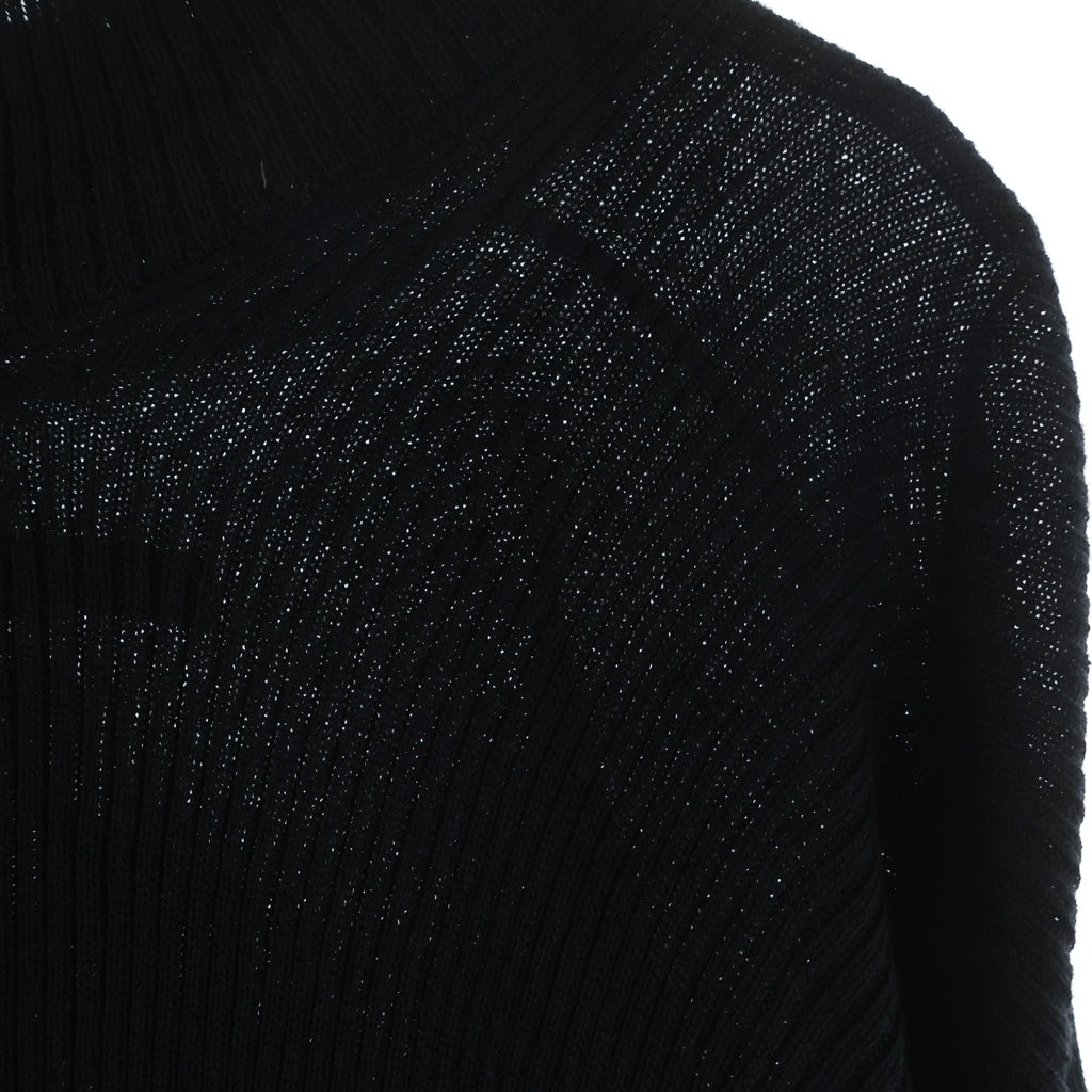 JULIUS(ユリウス) 22AW TROUSERS FOR MALE_ju25 タートルネック長袖ニットトレーナー ブラック 797KNM1