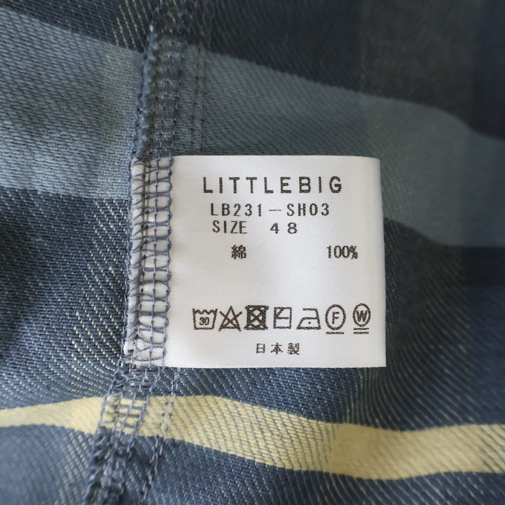 LITTLEBIG(リトルビッグ) 23SS HOODIE SH フーデッドシャツフーディーパーカー ブルー LB231-SH03